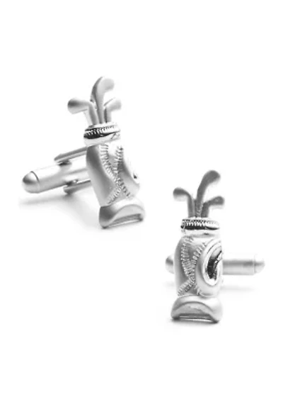 Plated Golf Bag Cufflinks