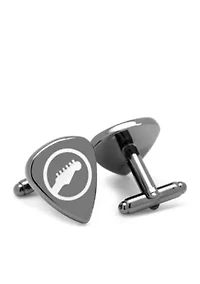 Black Guitar Pick Cufflinks