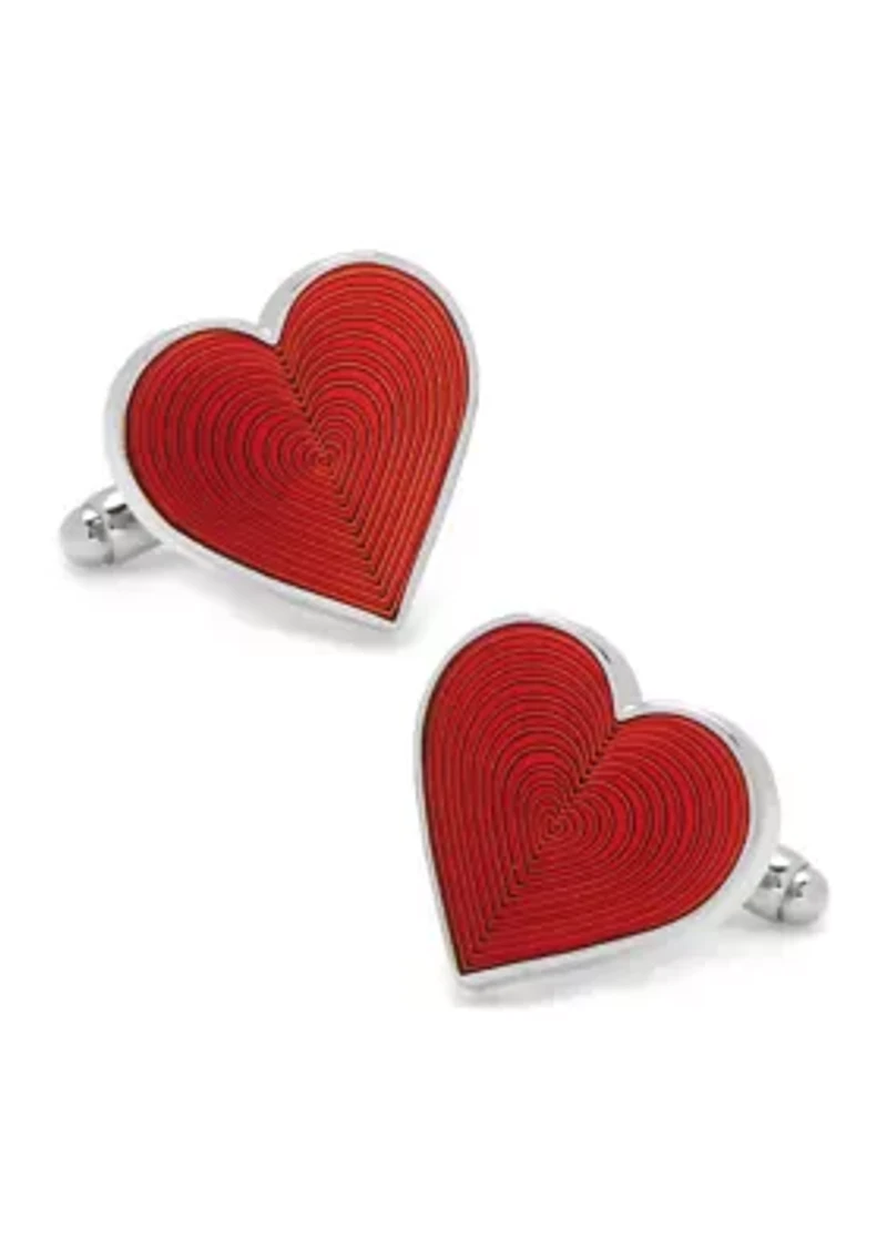 Red Heart Cufflinks