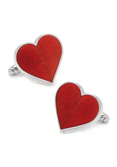 Red Heart Cufflinks