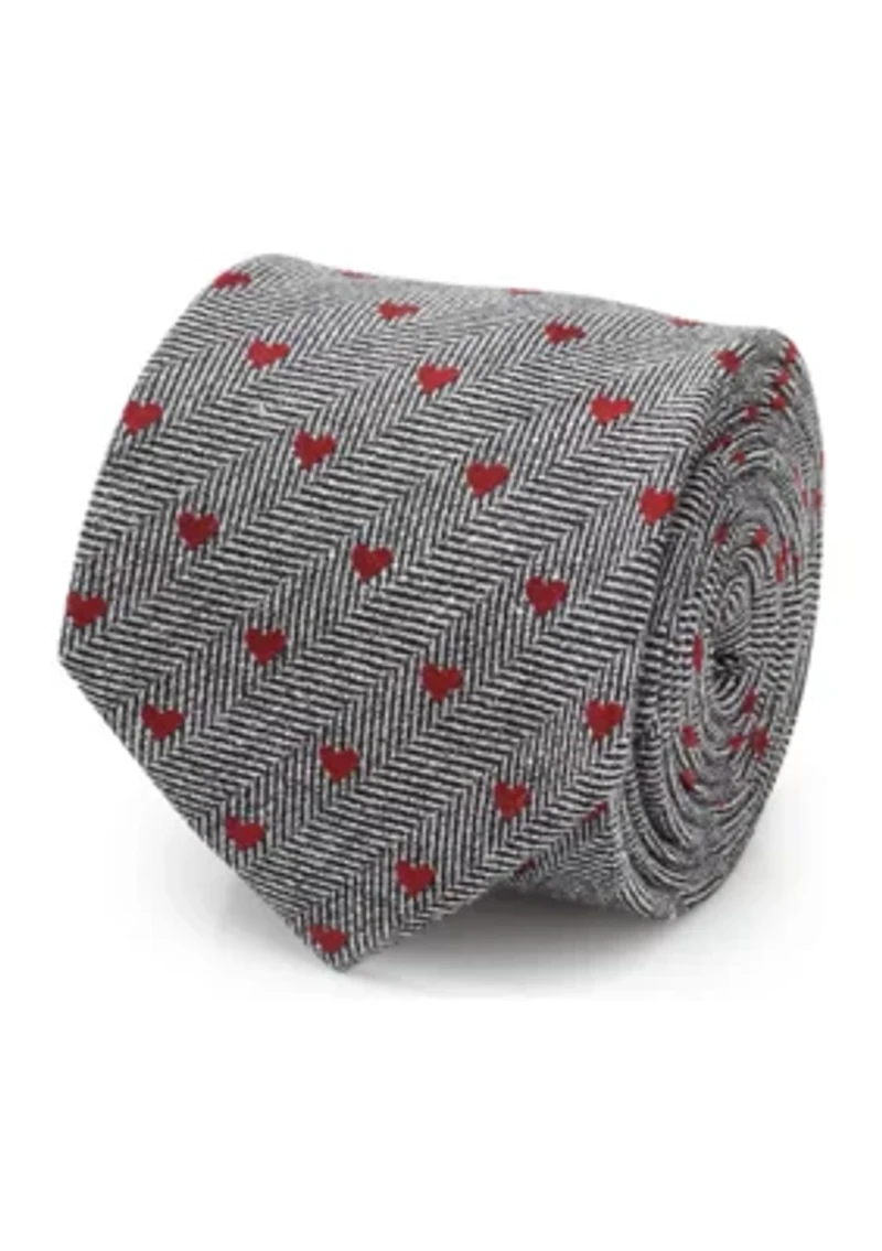 Herringbone Heart Tie