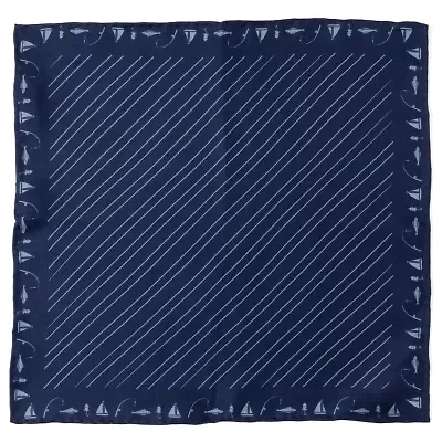 Nautical Blue Pocket Square