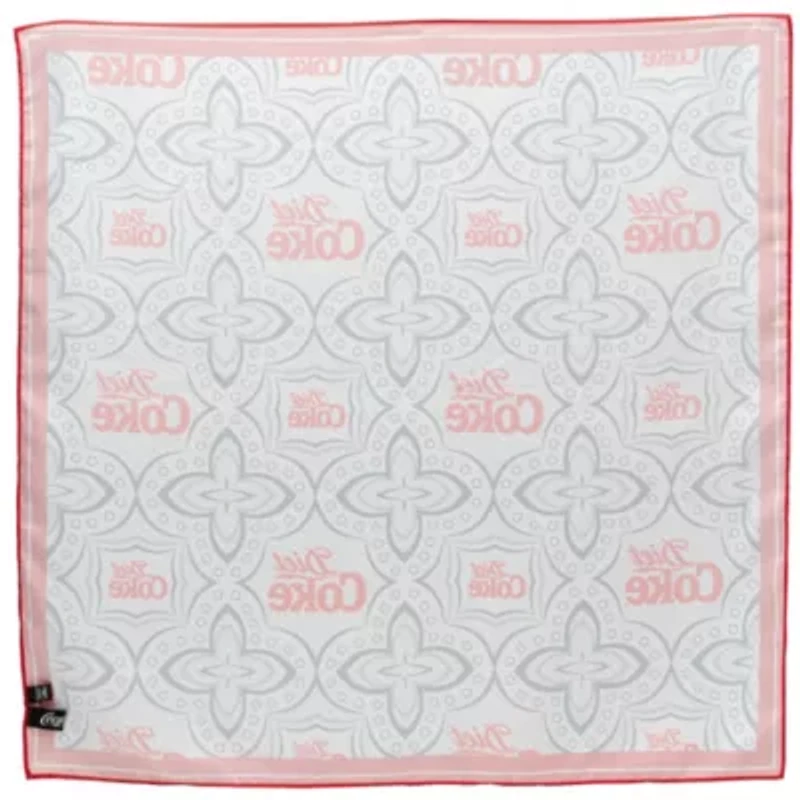 Satin Diet Coke Print Grey Scarf