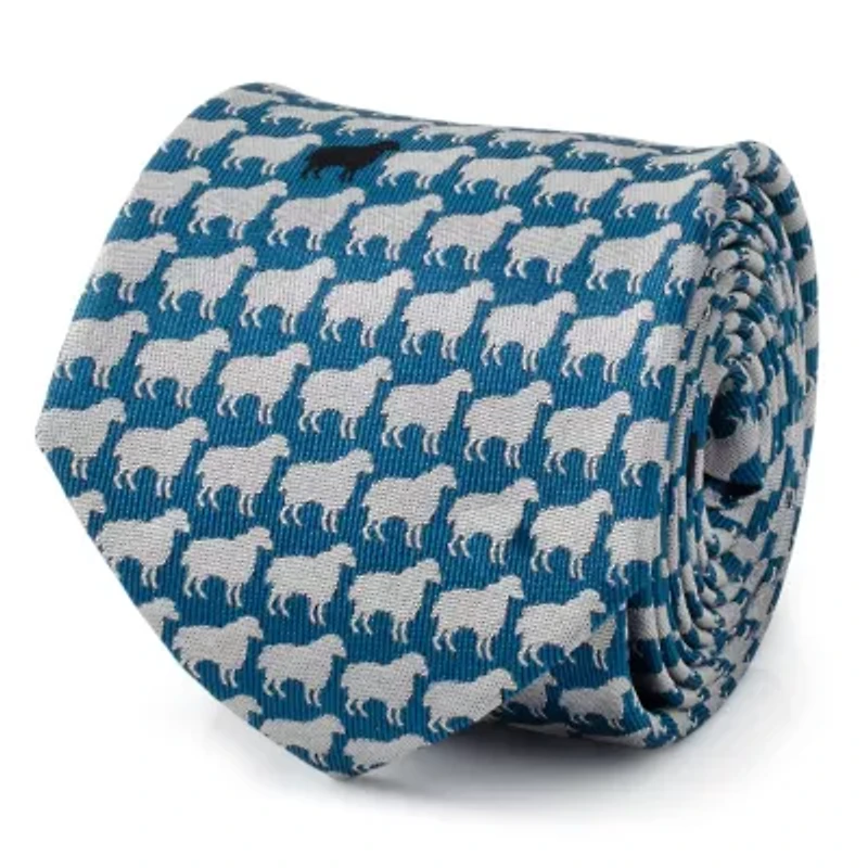 Black Sheep Blue Silk Tie