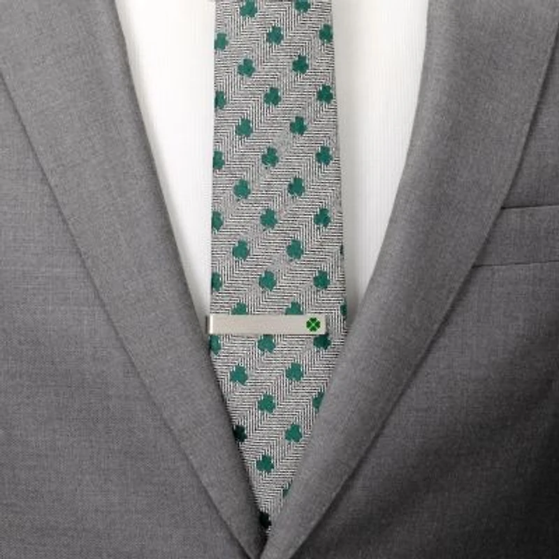 Shamrock Hidden Message Tie Bar