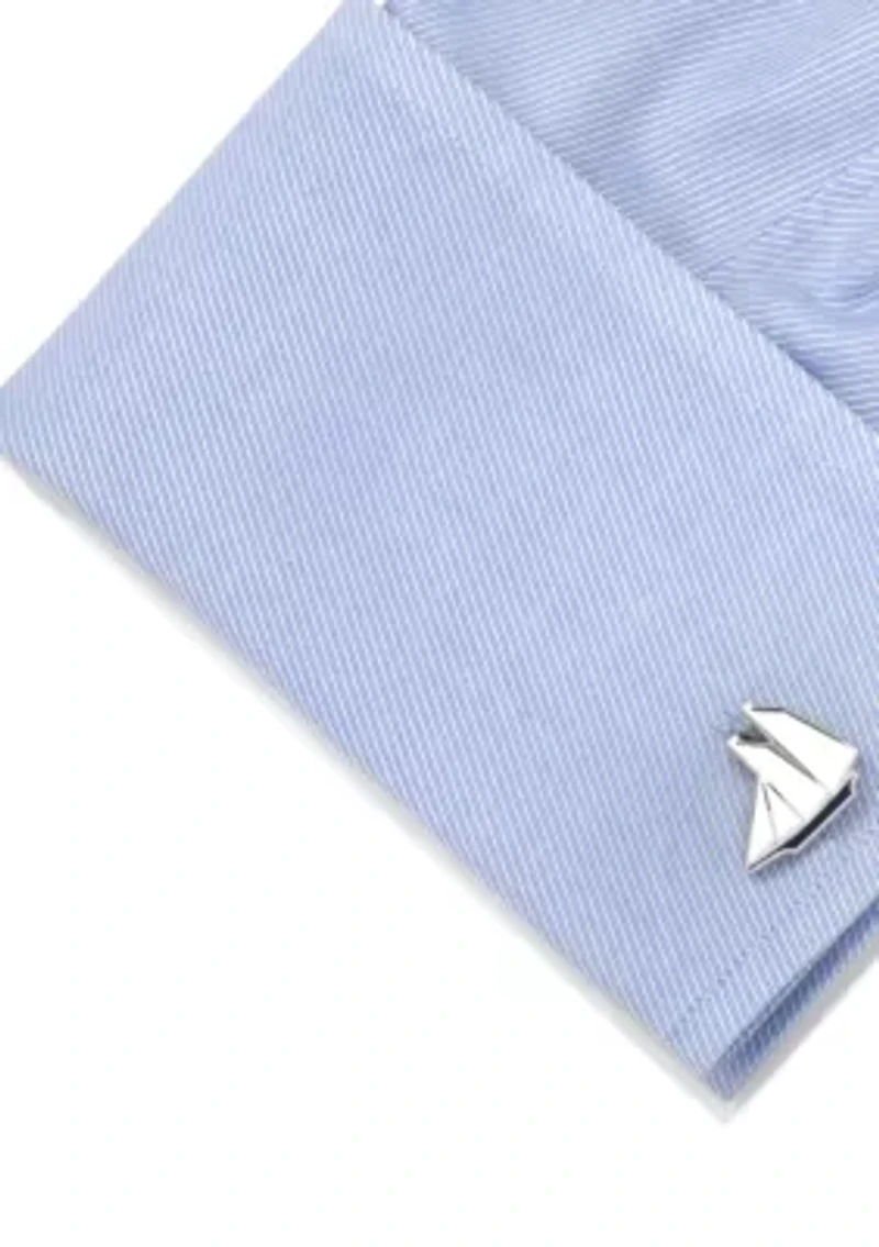 Blue and White Sailboat Cufflinks
