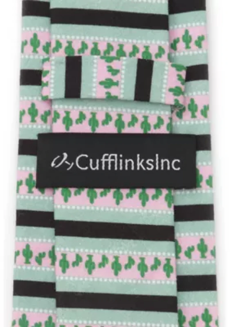 Men's Texas Cactus Stripe Sage Tie
