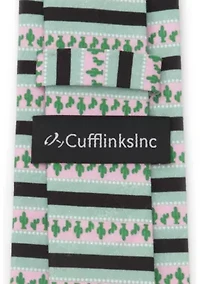 Men's Texas Cactus Stripe Sage Tie