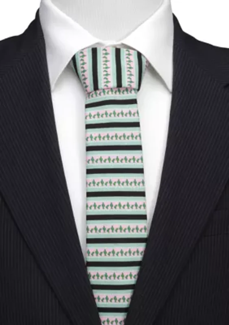 Men's Texas Cactus Stripe Sage Tie