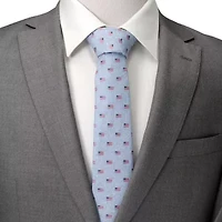 Light Blue American Flag Tie
