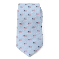 Light Blue American Flag Tie