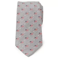 Light Gray American Flag Tie