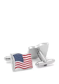 Waving American Flag Cufflinks