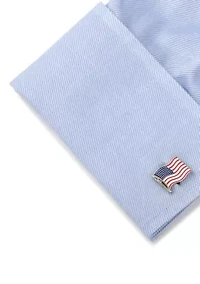 Waving American Flag Cufflinks