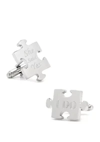 Wedding Puzzle Pieces Cufflinks