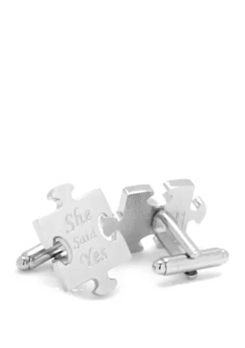 Wedding Puzzle Pieces Cufflinks