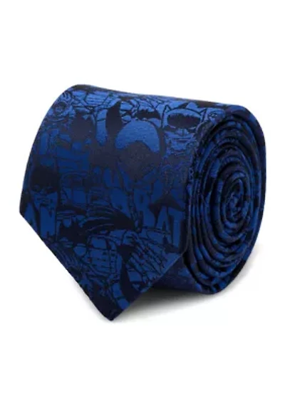 Blue Batman Comic Tie