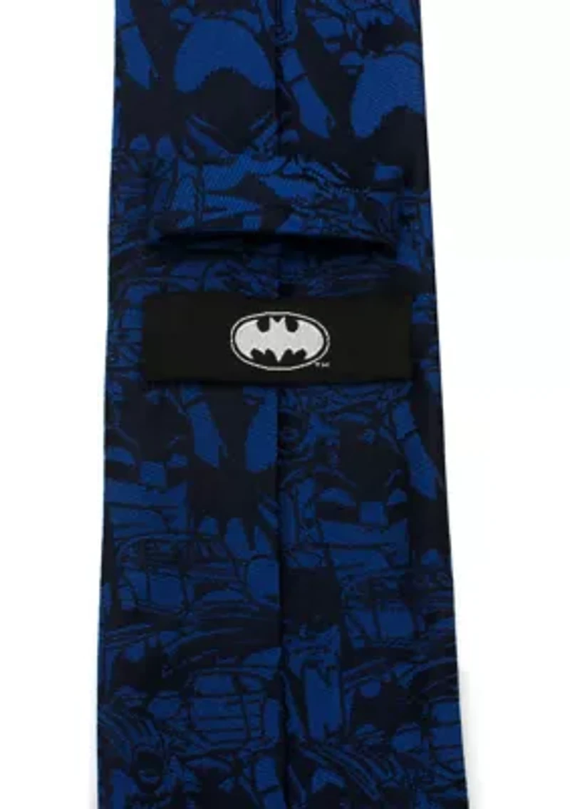 Blue Batman Comic Tie