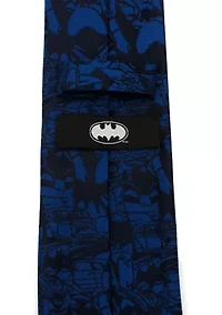 Blue Batman Comic Tie