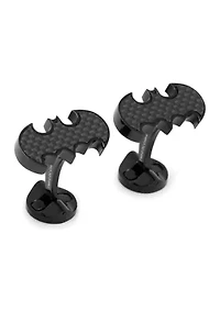 Stainless Steel Carbon Fiber Batman Cufflinks