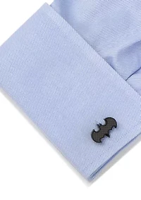 Stainless Steel Carbon Fiber Batman Cufflinks