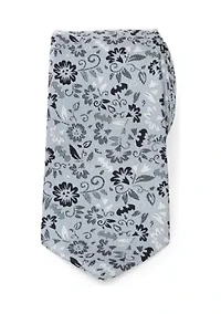 Batman Patterned Floral Blue Tie
