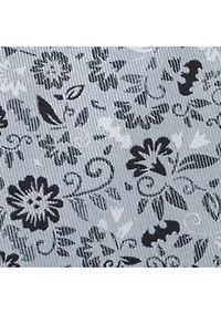 Batman Patterned Floral Blue Tie
