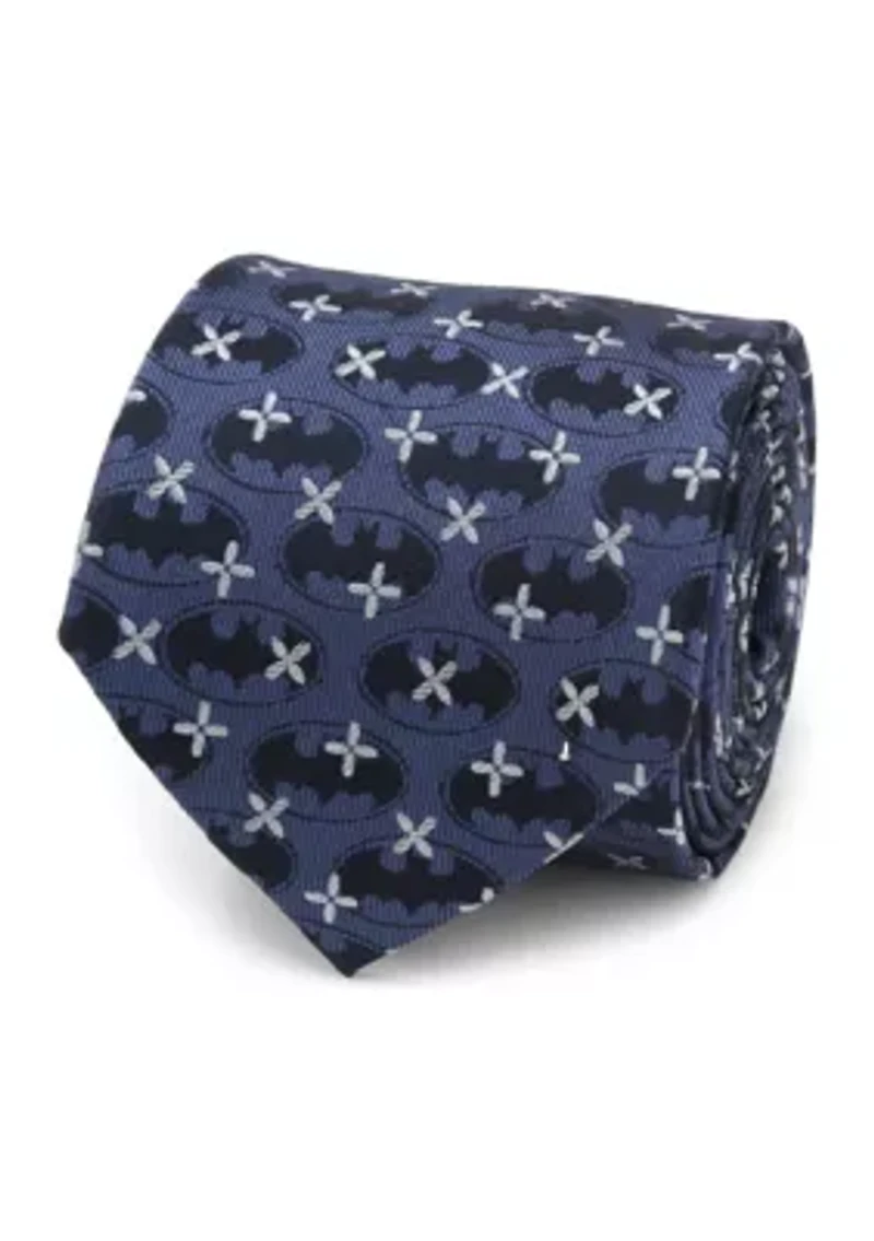 Batman Cross Blue Silk Tie