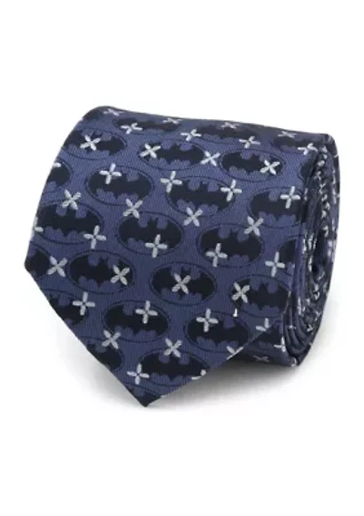 Batman Cross Blue Silk Tie
