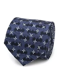 Batman Cross Blue Silk Tie