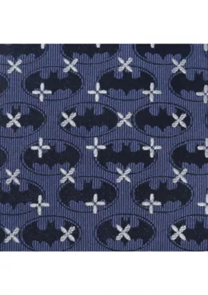 Batman Cross Blue Silk Tie