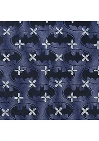 Batman Cross Blue Silk Tie