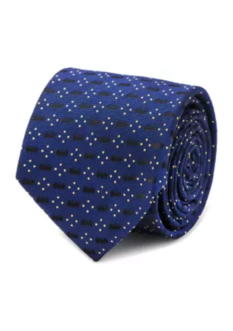 Batman Icon Diamond Dot Navy Tie