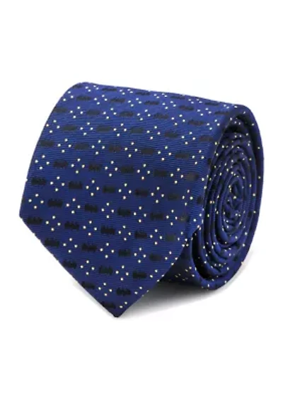 Batman Icon Diamond Dot Navy Tie
