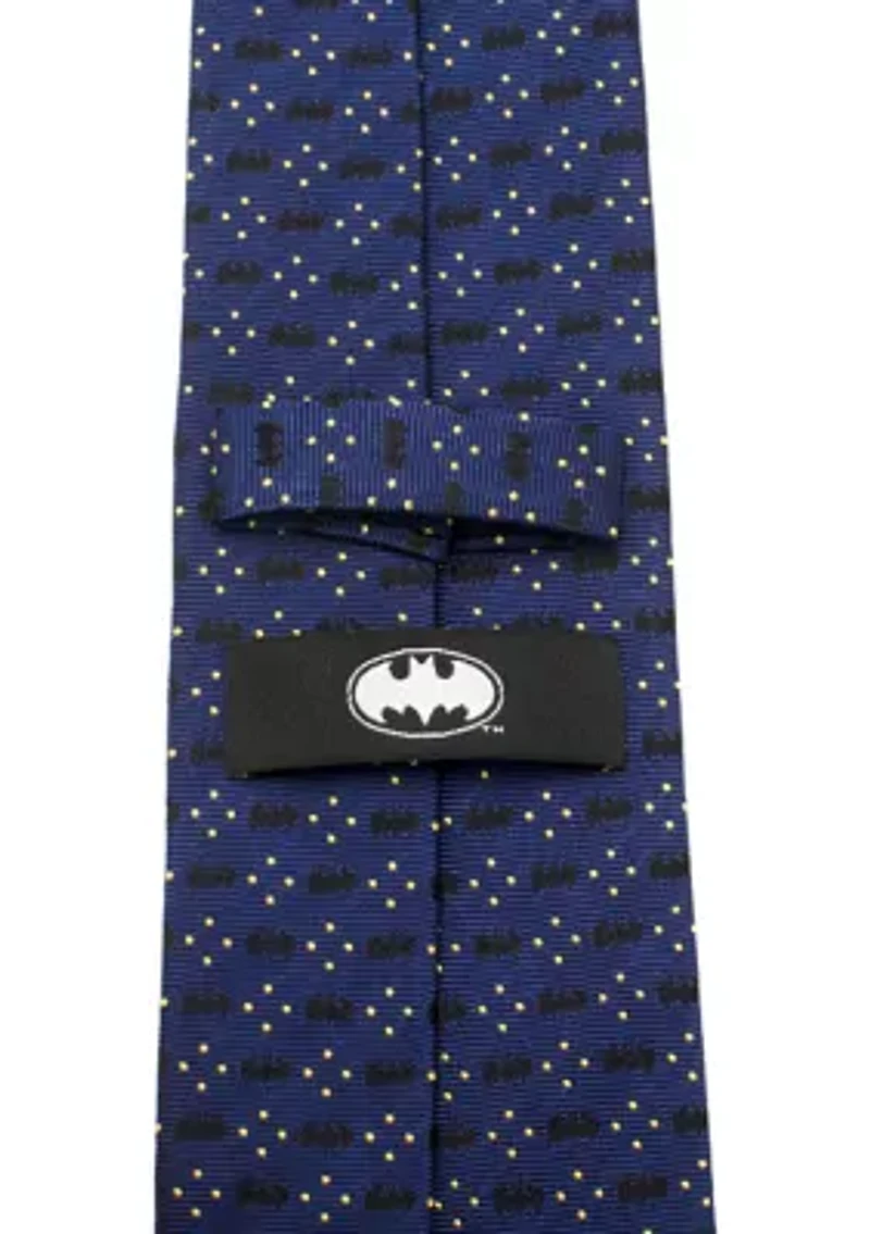 Batman Icon Diamond Dot Navy Tie