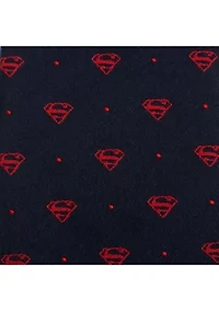 Superman Shield Navy and Red Dot Tie