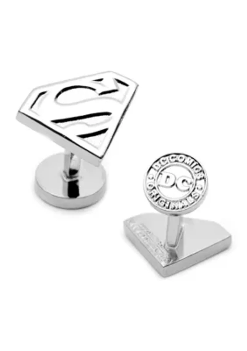 Silver Superman Shield Cufflinks
