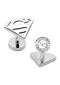 Silver Superman Shield Cufflinks