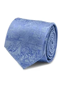 Superman Comic Blue Tie