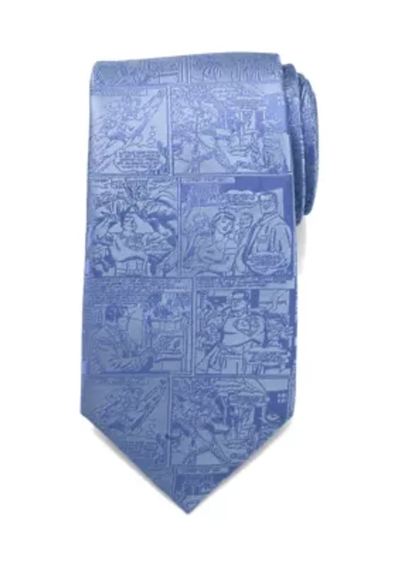 Superman Comic Blue Tie