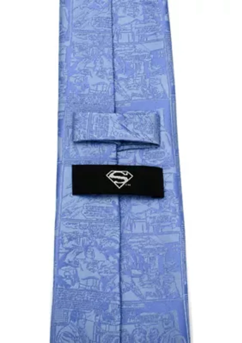 Superman Comic Blue Tie