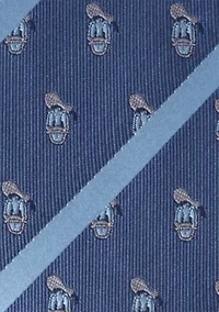 Donald Duck Stripe Blue Tie