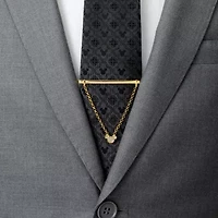 Mickey Gold Crystal Chain Tie Bar