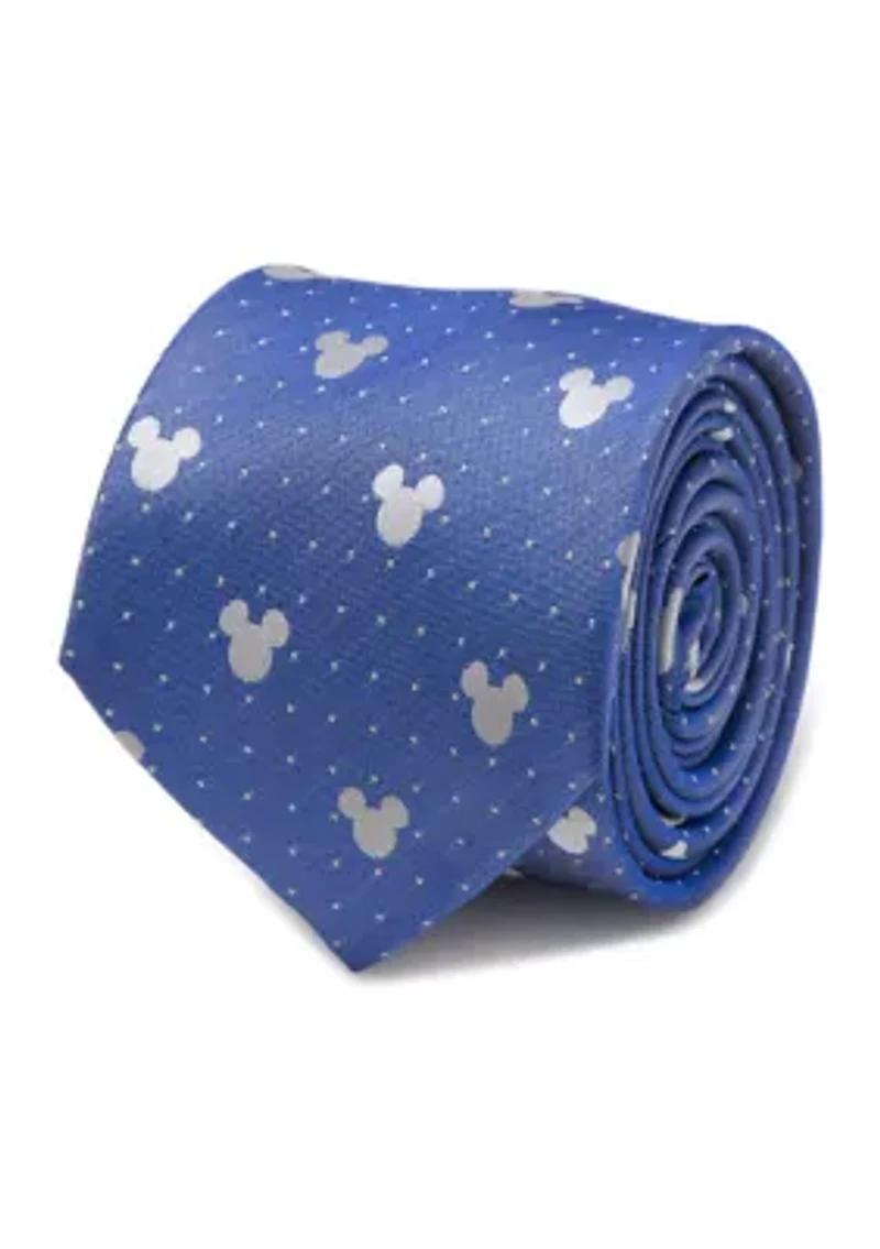 Mickey Mouse Blue Pin Dot Tie