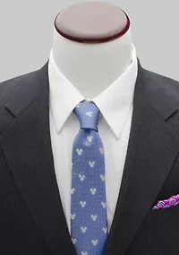 Mickey Mouse Blue Pin Dot Tie
