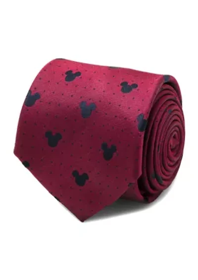 Mickey Mouse Red Pin Dot Tie