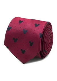 Mickey Mouse Red Pin Dot Tie