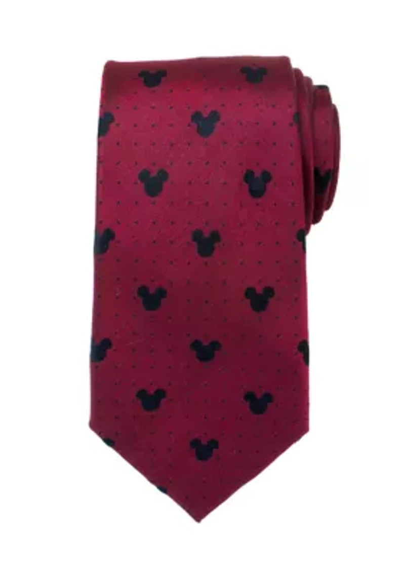 Mickey Mouse Red Pin Dot Tie