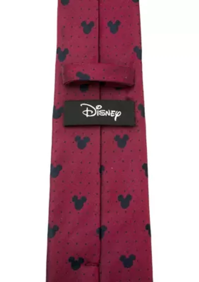 Mickey Mouse Red Pin Dot Tie