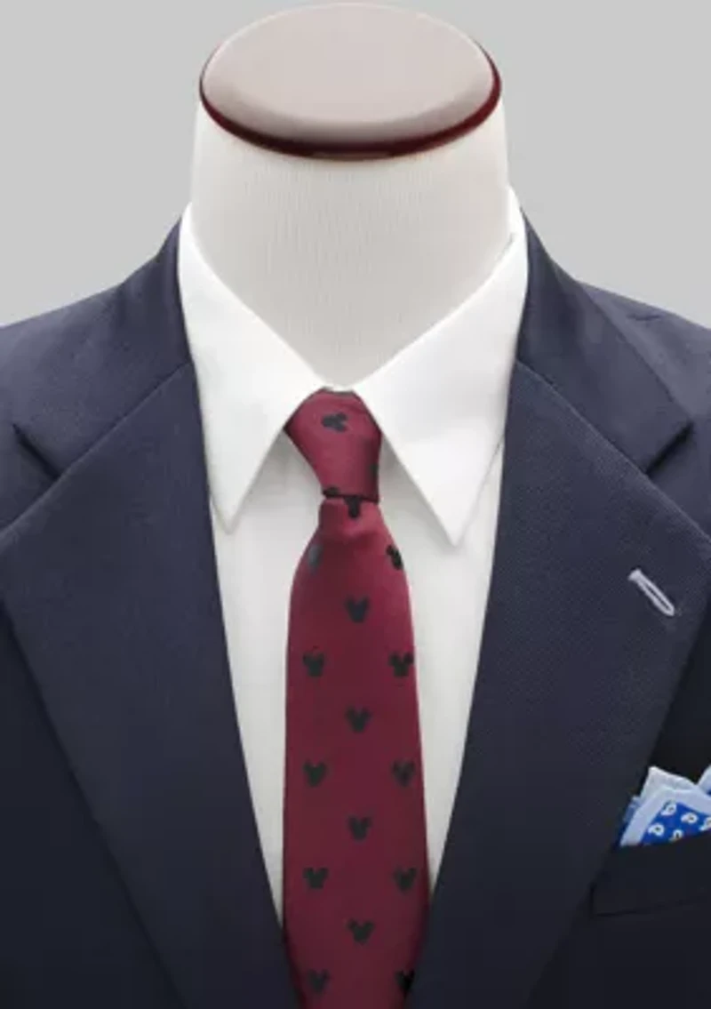 Mickey Mouse Red Pin Dot Tie